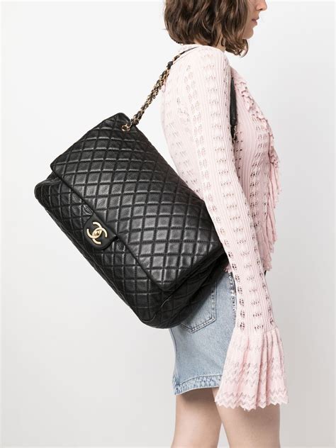 chanel classic flap street style|chanel classic flap bag jumbo.